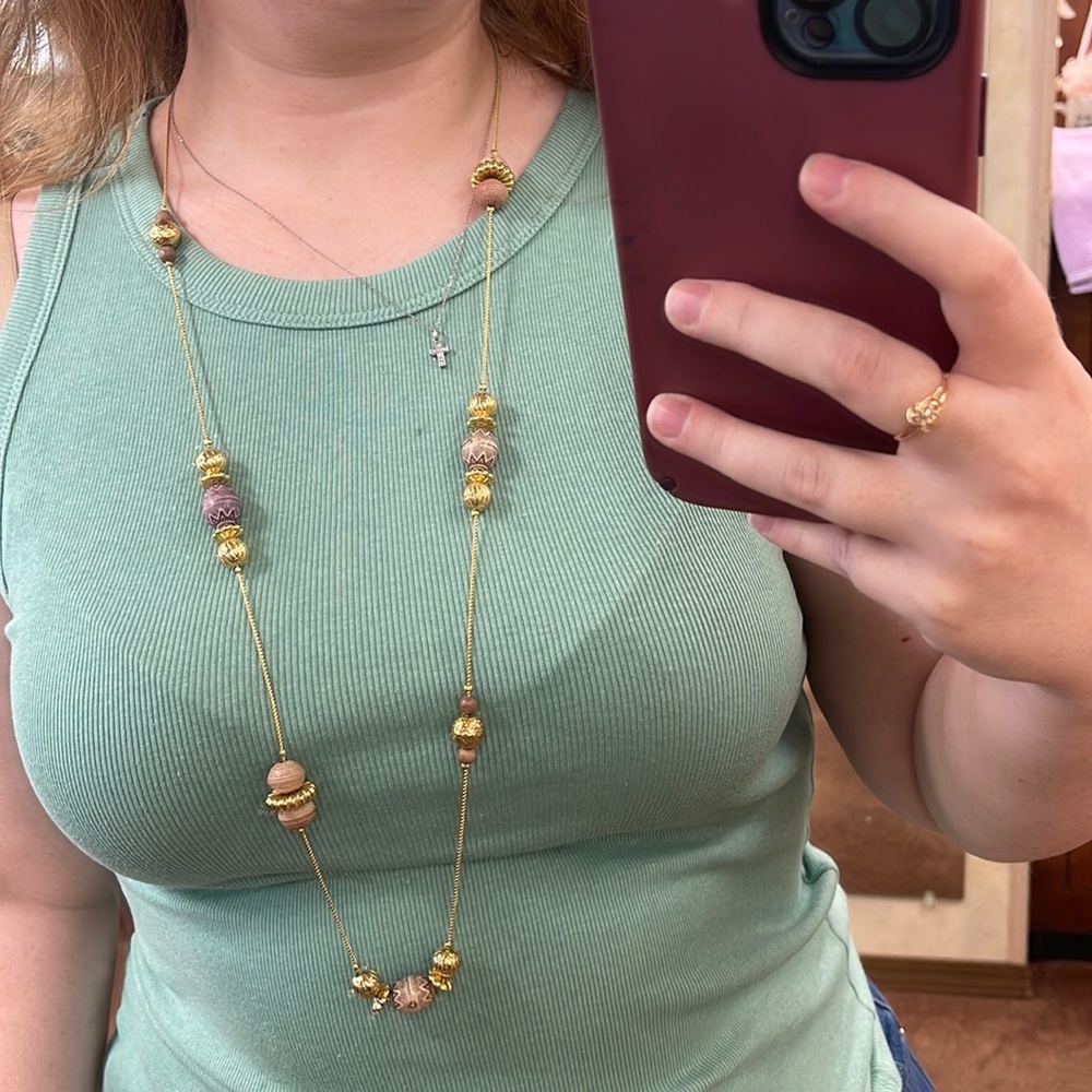 Gold and Aztec Necklace